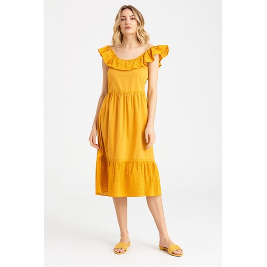 Żółta sukienka damska typu hiszpanka Greenpoint 44 okazyjna cena 5.10.15
