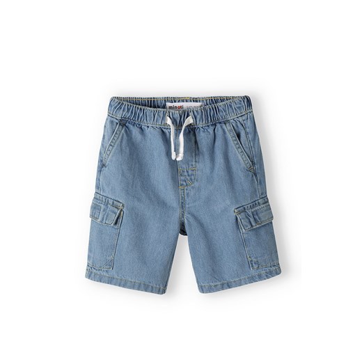 Jasnoniebieskie jeansowe szorty dla niemowlaka ze sklepu 5.10.15 w kategorii Spodenki niemowlęce - zdjęcie 169729763