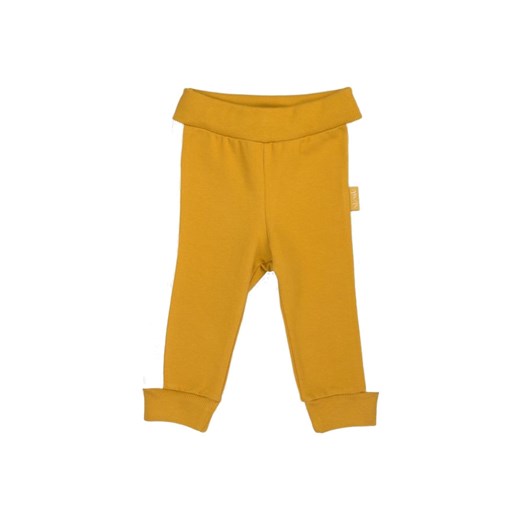 Spodnie z musztardowej bawełny dresowej ze sklepu 5.10.15 w kategorii Spodnie i półśpiochy - zdjęcie 169730124