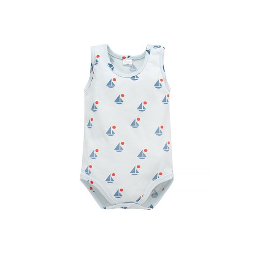Body dla niemowlaka na ramiączkach Sailor niebieskie ze sklepu 5.10.15 w kategorii Body niemowlęce - zdjęcie 169730374