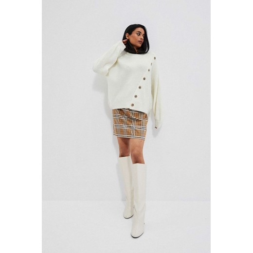 Akrylowy sweter damski oversize biały ze sklepu 5.10.15 w kategorii Swetry damskie - zdjęcie 169730483