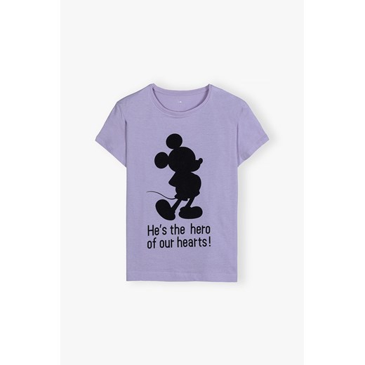 T-shirt damski bawełniany Mickey - fioletowy ze sklepu 5.10.15 w kategorii Bluzki damskie - zdjęcie 169730701