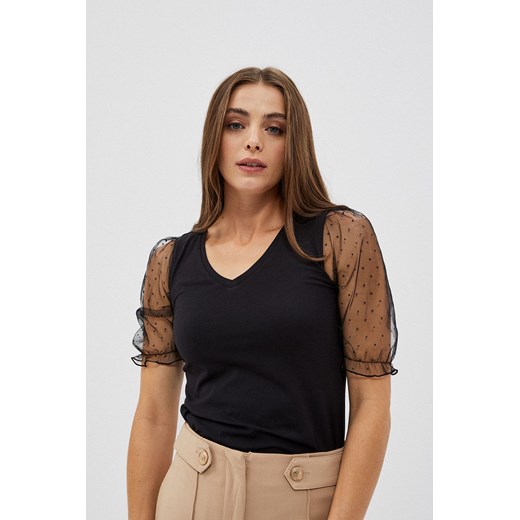 Bluzka damska z krótkim rękawem czarna ze sklepu 5.10.15 w kategorii Bluzki damskie - zdjęcie 169730840