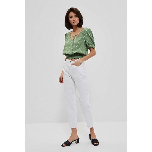 Spodnie jeansowe damskie białe ze sklepu 5.10.15 w kategorii Jeansy damskie - zdjęcie 169730982
