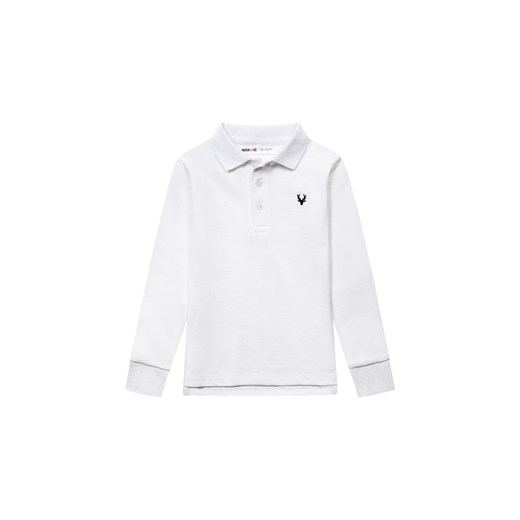 Bluzka polo niemowlęca z długim rękawem biała ze sklepu 5.10.15 w kategorii Kaftaniki i bluzki - zdjęcie 169731320