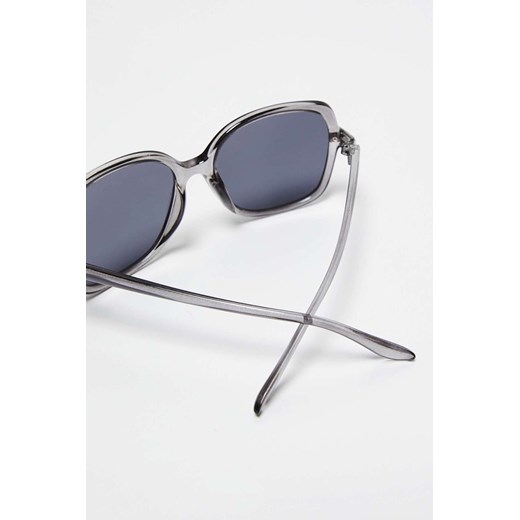 Okulary przeciwsłoneczne kwadratowe - szare one size promocyjna cena 5.10.15