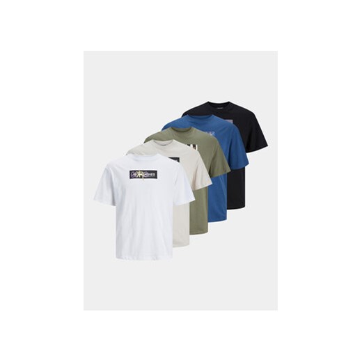Jack&Jones Komplet 5 t-shirtów Aop Print 12260781 Kolorowy Relaxed Fit ze sklepu MODIVO w kategorii T-shirty męskie - zdjęcie 169733691