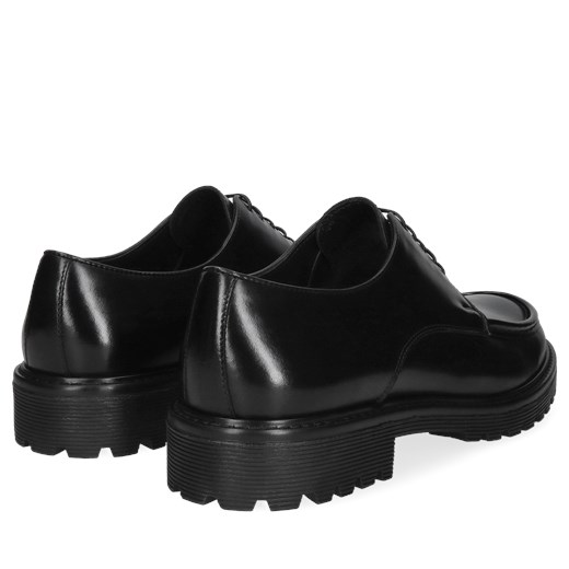 Czarne, męskie półbuty ze skóry, Conhpol, CE6374-02 Conhpol 39 Konopka Shoes