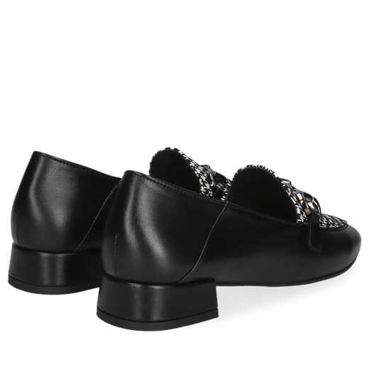 Damskie, czarne loafersy ze skóry licowej, Conhpol Relax, RE2758-01 36 Konopka Shoes