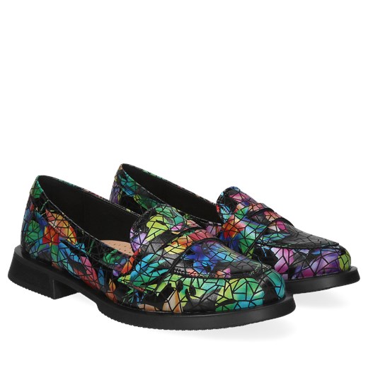 Damskie, kolorowe loafersy ze skóry naturalnej, Conhpol Relax, RE2755-02 41 Konopka Shoes