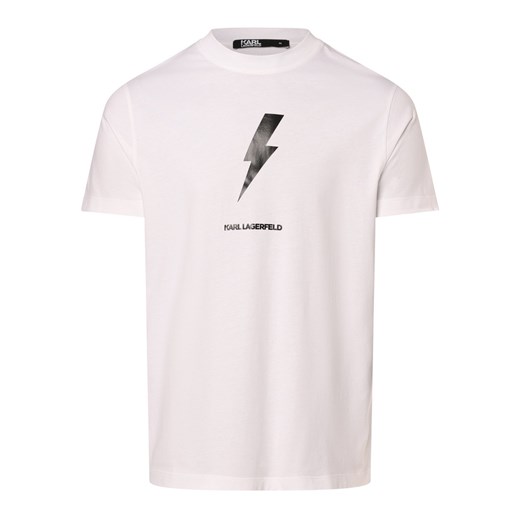 KARL LAGERFELD Koszulka męska Mężczyźni Bawełna biały nadruk ze sklepu vangraaf w kategorii T-shirty męskie - zdjęcie 169734613