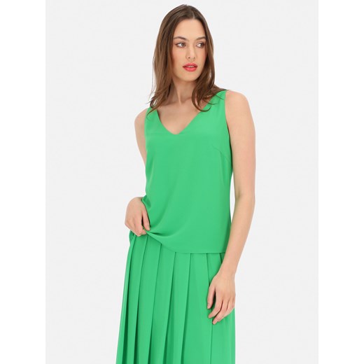 Zielony top dwuwarstwowy o luźnym kroju L'AF Taliana ze sklepu Eye For Fashion w kategorii Bluzki damskie - zdjęcie 169734973