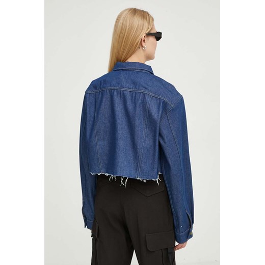 G-Star Raw kurtka jeansowa damska kolor niebieski przejściowa oversize XS ANSWEAR.com