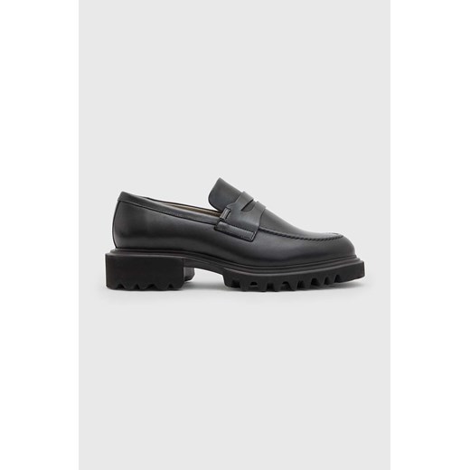 AllSaints mokasyny skórzane Lola Loafer damskie kolor czarny na platformie WF774Z ze sklepu ANSWEAR.com w kategorii Mokasyny damskie - zdjęcie 169735941