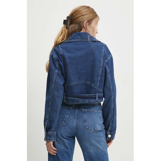 Answear Lab kurtka jeansowa damska kolor niebieski przejściowa Answear Lab S ANSWEAR.com