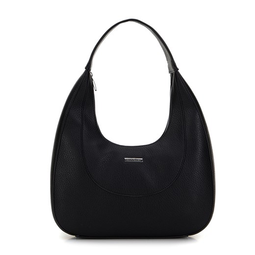 Torebka worek z ekoskóry z obszyciem czarna ze sklepu WITTCHEN w kategorii Torby Shopper bag - zdjęcie 169736482