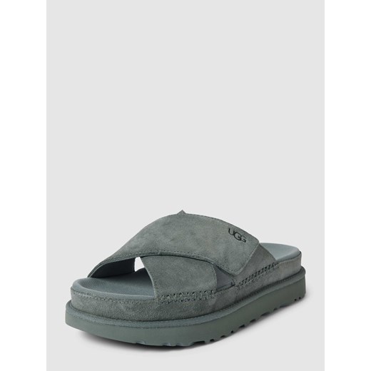 Klapki ze skóry model ‘GOLDENSTAR’ ze sklepu Peek&Cloppenburg  w kategorii Klapki damskie - zdjęcie 169737471
