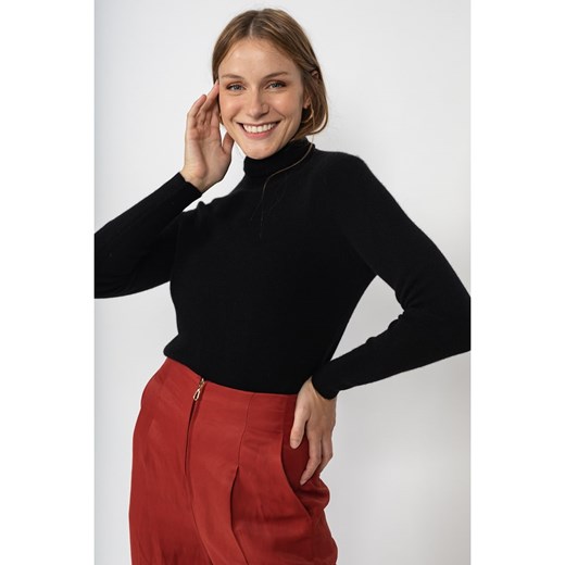 Perfect Cashmere Kaszmirowy golf &quot;Elly&quot; w kolorze czarnym ze sklepu Limango Polska w kategorii Swetry damskie - zdjęcie 169738524