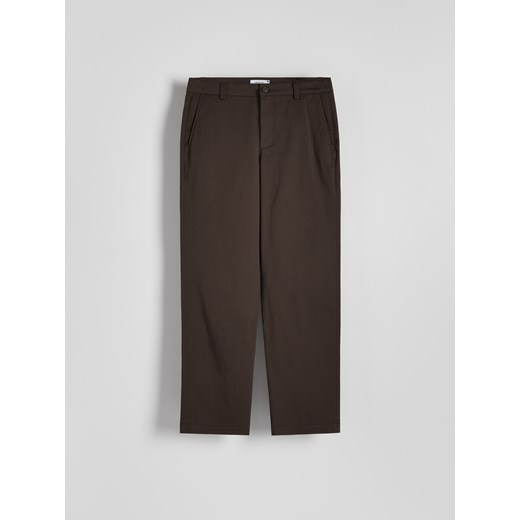 Reserved - Spodnie chino regular - ciemnobrązowy Reserved 33 Reserved
