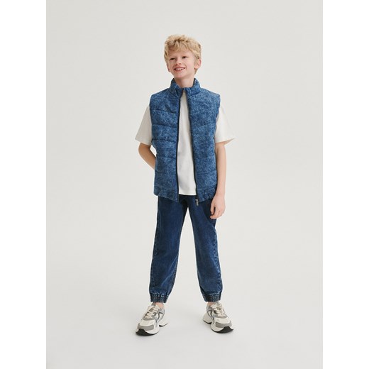 Reserved - Elastyczne jeansy jogger - granatowy ze sklepu Reserved w kategorii Spodnie chłopięce - zdjęcie 169740734