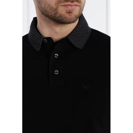 Czarny t-shirt męski Emporio Armani bawełniany na lato casual 