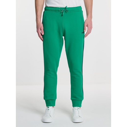 Spodnie męskie dresowe z lampasami zielone Smith 301/ Santo 301 ze sklepu Big Star w kategorii Spodnie męskie - zdjęcie 169744840