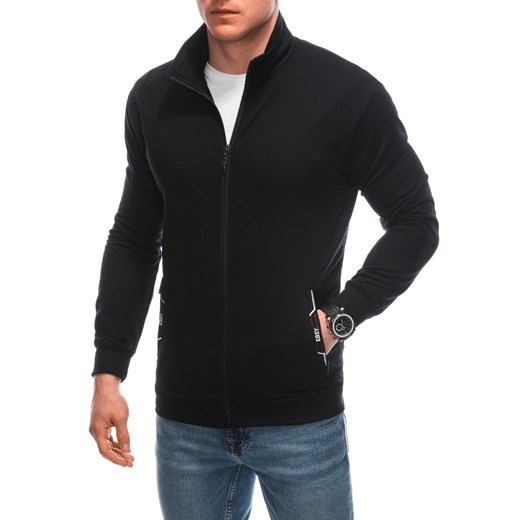 Bluza męska bez kaptura 1638B - czarna ze sklepu Edoti w kategorii Bluzy męskie - zdjęcie 169745084