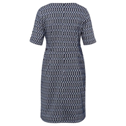 Sukienka More & mini granatowa casual w abstrakcyjnym wzorze prosta 