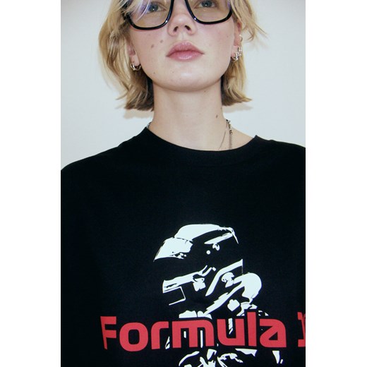 H & M - T-shirt oversize z nadrukiem - Czarny ze sklepu H&M w kategorii Bluzki damskie - zdjęcie 169748453