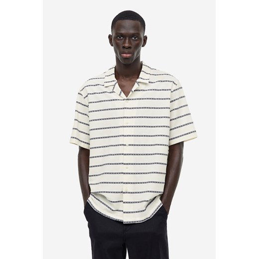 H & M - Koszula z krótkim rękawem Regular Fit - Biały H & M M H&M