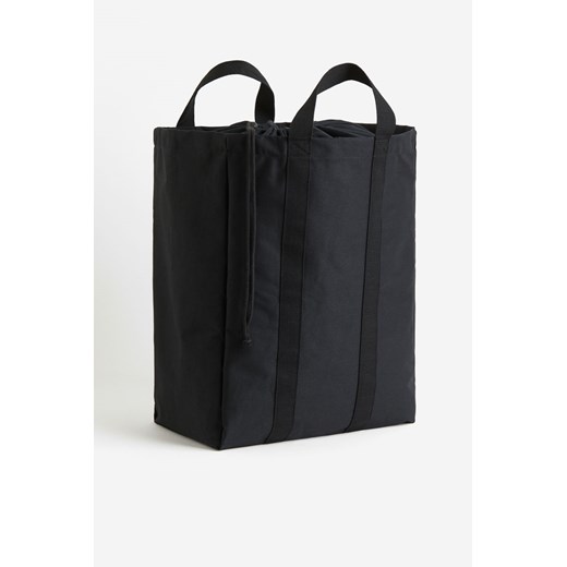 H & M - Bawełniana torba na pranie - Czarny ze sklepu H&M w kategorii Torby Shopper bag - zdjęcie 169748862