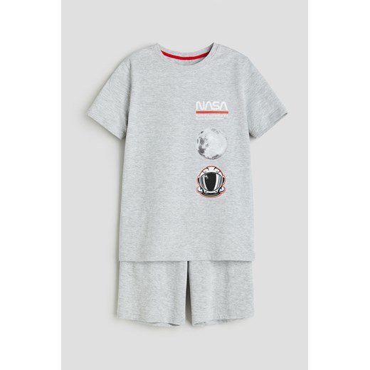 H & M - Piżama z bawełnianego dżerseju - Szary ze sklepu H&M w kategorii Piżamy dziecięce - zdjęcie 169748900