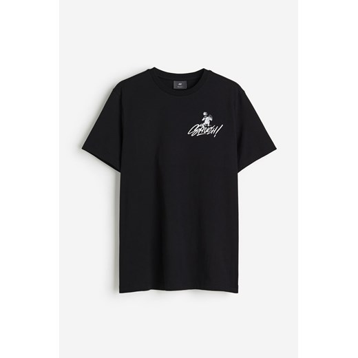 H & M - T-shirt z nadrukiem Regular Fit - Czarny ze sklepu H&M w kategorii T-shirty męskie - zdjęcie 169748954