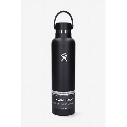 Hydro Flask butelka termiczna 24 OZ Standard Flex Cap S24SX001 kolor czarny ze sklepu ANSWEAR.com w kategorii Bidony i butelki - zdjęcie 169750052