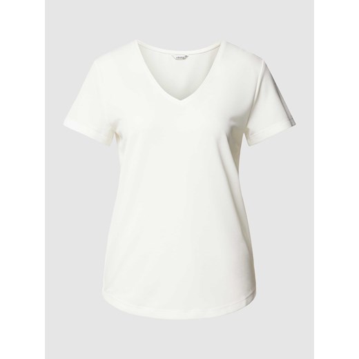T-shirt z dekoltem w serek model ‘Luvanna’ Mbym XL Peek&Cloppenburg 