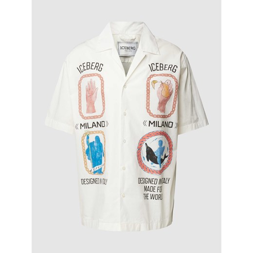 Koszula casualowa o kroju regular fit z rękawem o dł. 1/2 model ‘CAMICIA’ ze sklepu Peek&Cloppenburg  w kategorii Koszule męskie - zdjęcie 169751383