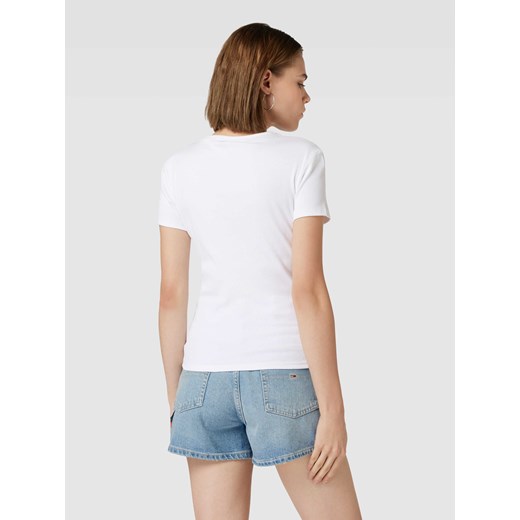 T-shirt o kroju slim fit z efektem prążkowania model ‘ESSENTIAL’ Tommy Jeans S Peek&Cloppenburg 