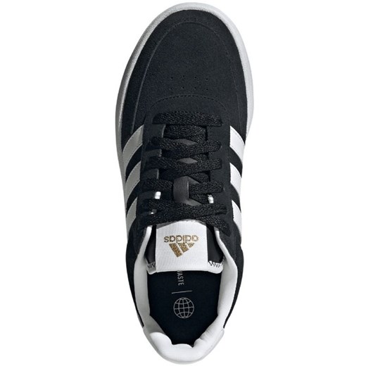 Buty sportowe damskie czarne Adidas sznurowane płaskie 