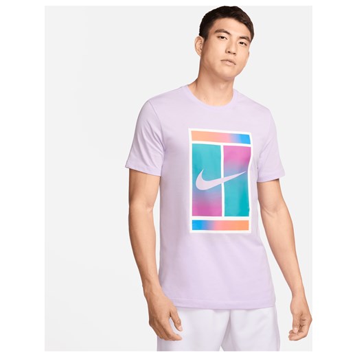 T-shirt męski fioletowy Nike z krótkim rękawem 