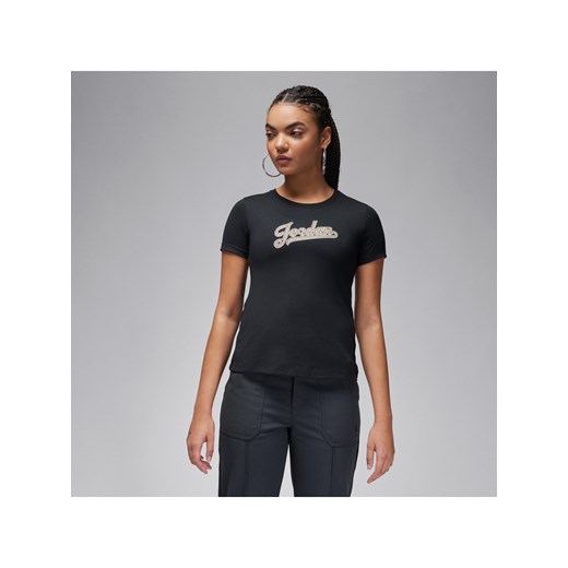 T-shirt damski o dopasowanym kroju Jordan - Czerń ze sklepu Nike poland w kategorii Bluzki damskie - zdjęcie 169754432