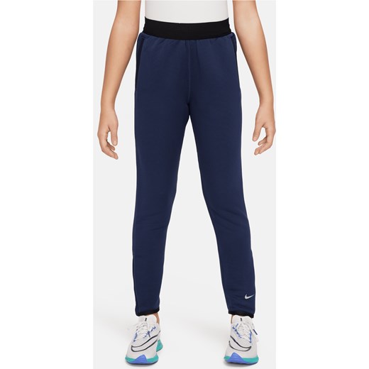 Spodnie treningowe dla dużych dzieci Therma-FIT ADV Nike Multi Tech EasyOn - Niebieski ze sklepu Nike poland w kategorii Spodnie chłopięce - zdjęcie 169754463
