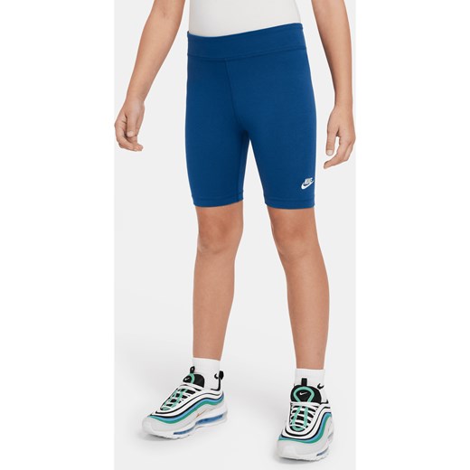 Kolarki dla dużych dzieci (dziewcząt) 18 cm Nike - Niebieski ze sklepu Nike poland w kategorii Spodenki dziewczęce - zdjęcie 169754502