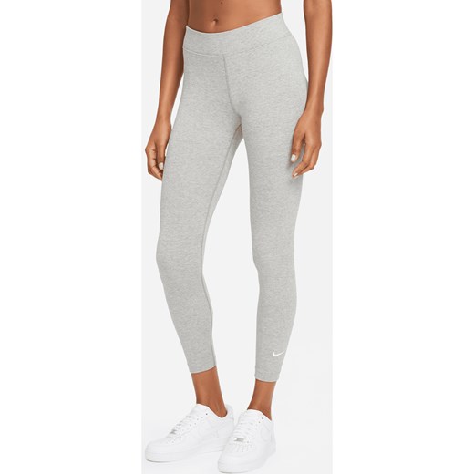 Damskie legginsy 7/8 ze średnim stanem Nike Sportswear Essential - Szary ze sklepu Nike poland w kategorii Spodnie damskie - zdjęcie 169754603