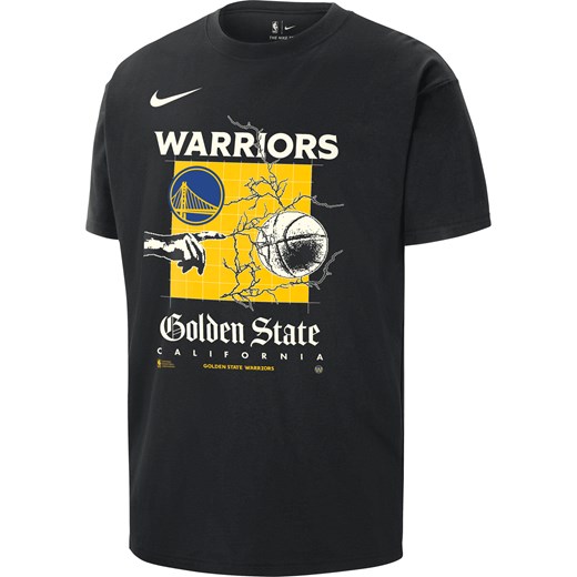 T-shirt męski Nike NBA Max90 Golden State Warriors Courtside - Czerń ze sklepu Nike poland w kategorii T-shirty męskie - zdjęcie 169754633
