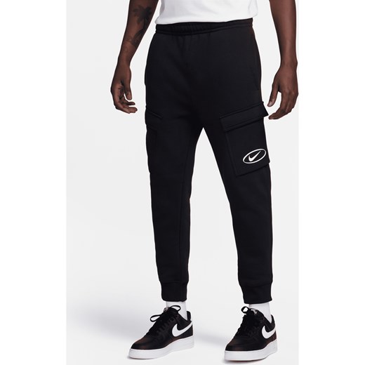 Męskie bojówki z dzianiny Nike Sportswear - Czerń ze sklepu Nike poland w kategorii Spodnie męskie - zdjęcie 169754691