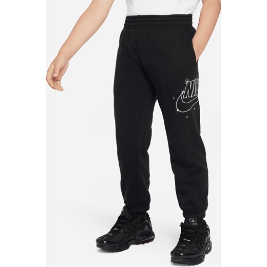 Spodnie dla małych dzieci Nike Sportswear Shine Fleece - Czerń ze sklepu Nike poland w kategorii Spodnie chłopięce - zdjęcie 169754740