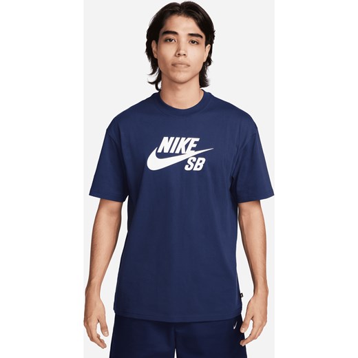 Męski T-shirt do skateboardingu z logo Nike SB - Niebieski Nike XS Nike poland