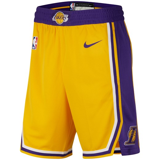 Męskie spodenki Nike NBA Swingman Los Angeles Lakers Icon Edition - Żółty ze sklepu Nike poland w kategorii Spodenki męskie - zdjęcie 169754903