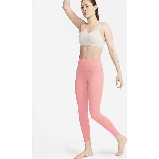 Damskie legginsy 7/8 z wysokim stanem zapewniające delikatne wsparcie Nike Zenvy - Różowy ze sklepu Nike poland w kategorii Spodnie damskie - zdjęcie 169755030