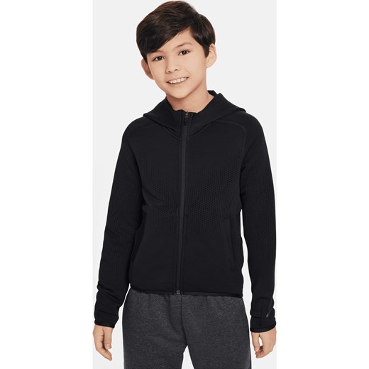 Treningowa bluza z kapturem dla dużych dzieci Therma-FIT ADV Nike Multi Tech EasyOn - Czerń ze sklepu Nike poland w kategorii Bluzy chłopięce - zdjęcie 169755230